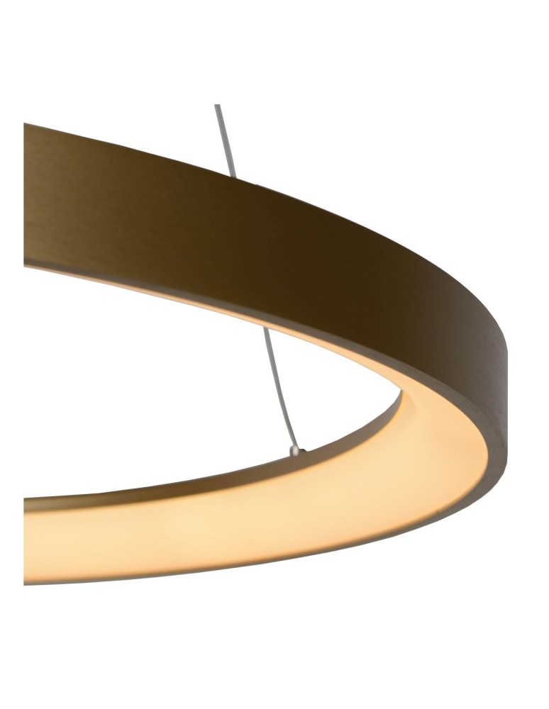 Pendant lamps circles - Lucide VIDAL LED Pendant 1x50W 2700K Gold Matte/Brass/Opal 46403/48/02 - product kolory-swiatla.pl 7