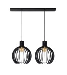 Double pendant lamps - Lucide MIKAELA Pendant E27 2x60W Black 73400/02/30 - product 2