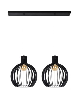Lucide MIKAELA Pendant E27 2x60W Black 73400/02/30 - product 2