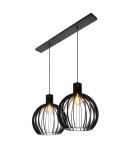 Double pendant lamps - Lucide MIKAELA Pendant E27 2x60W Black 73400/02/30 - product 6