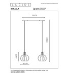 Double pendant lamps - Lucide MIKAELA Pendant E27 2x60W Black 73400/02/30 - product 7