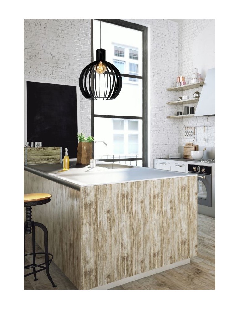 Pendant lamps - Lucide MIKAELA Pendant E27 1x60W Black 73400/32/30 - product kolory-swiatla.pl 3