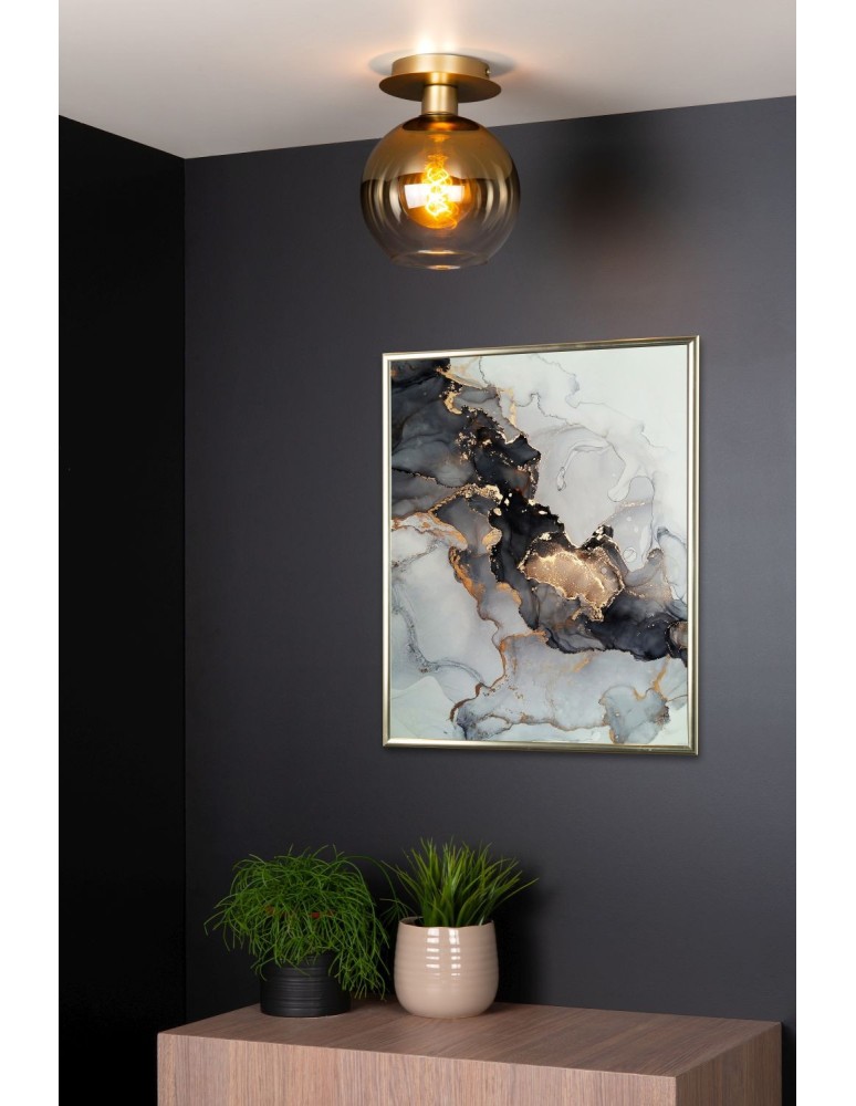 Scandinavian style ceiling lamps - Lucide MARIUS Ceiling E27 1x60W Matte Gold/Silver 74114/01/02 - product kolory-swiatla.pl 3