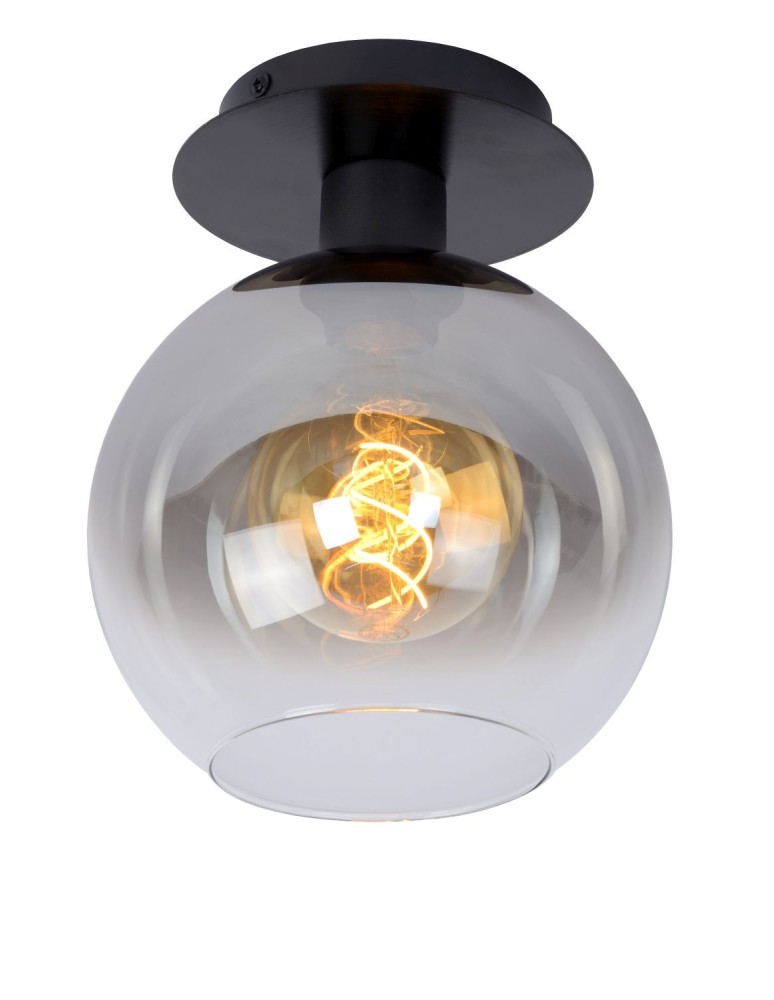 Scandinavian style ceiling lamps - Lucide MARIUS Ceiling E27 1x60W Black/Grey 74114/01/30 - product kolory-swiatla.pl 1