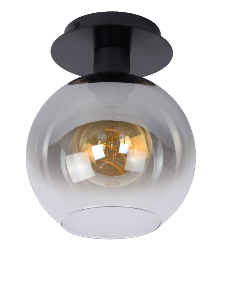 Scandinavian style ceiling lamps - Lucide MARIUS Ceiling E27 1x60W Black/Grey 74114/01/30 - product kolory-swiatla.pl 2