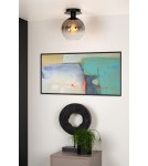 Scandinavian style ceiling lamps - Lucide MARIUS Ceiling E27 1x60W Black/Grey 74114/01/30 - product 3