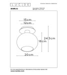 Scandinavian style ceiling lamps - Lucide MARIUS Ceiling E27 1x60W Black/Grey 74114/01/30 - product 4