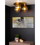 Scandinavian style ceiling lamps - Lucide MARIUS Ceiling E27 3x60W Matte Gold/Silver 74114/03/02 - product 3