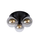 Scandinavian style ceiling lamps - Lucide MARIUS Ceiling E27 3x60W Black/Grey 74114/03/30 - product 2