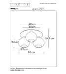 Scandinavian style ceiling lamps - Lucide MARIUS Ceiling E27 3x60W Black/Grey 74114/03/30 - product 5