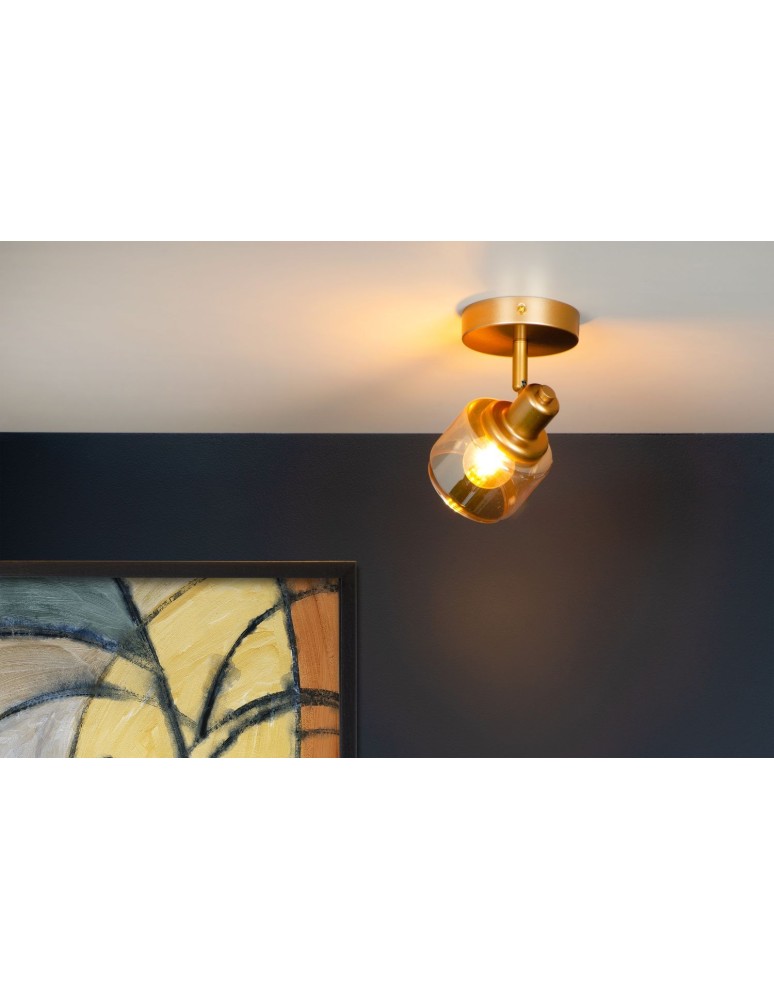 Adjustable wall lamps - Lucide BJORN Wall Spotlight E14 1x40W Gold Matte/Brass 77979/01/02 - product kolory-swiatla.pl 3