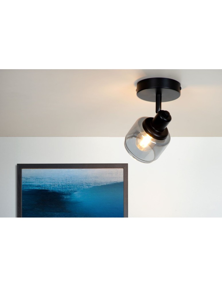 Adjustable wall lamps - Lucide BJORN Wall-mounted Spotlight E14 1x40W Black/Grey 77979/01/30 - product kolory-swiatla.pl 3