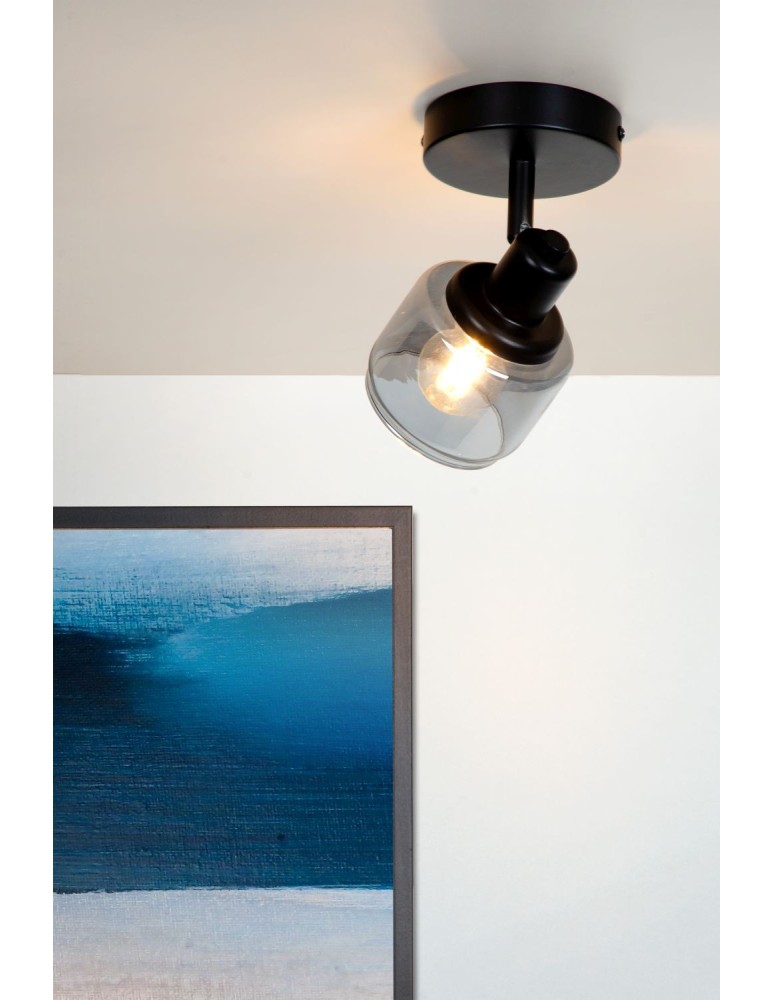 Adjustable wall lamps - Lucide BJORN Wall-mounted Spotlight E14 1x40W Black/Grey 77979/01/30 - product kolory-swiatla.pl 4