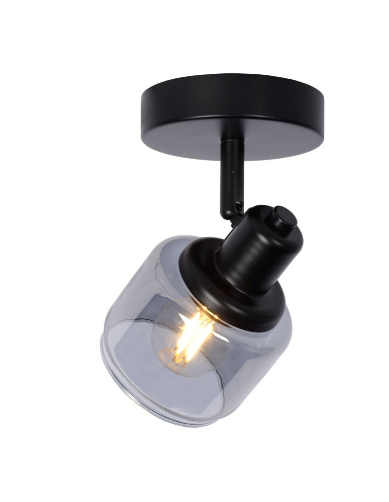 Adjustable wall lamps - Lucide BJORN Wall-mounted Spotlight E14 1x40W Black/Grey 77979/01/30 - product kolory-swiatla.pl 5