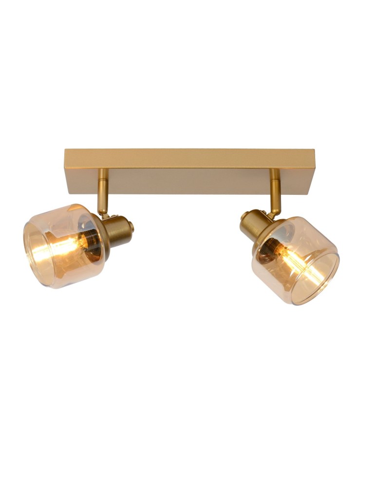 Adjustable ceiling lamps - spots - Lucide BJORN Spotlight Ceiling E14 2x40W Gold Matte/Brass 77979/02/02 - product kolory-swiatla.pl 1