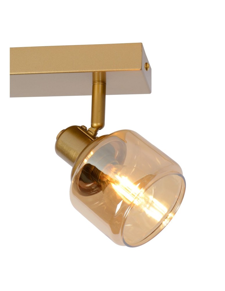 Adjustable ceiling lamps - spots - Lucide BJORN Spotlight Ceiling E14 2x40W Gold Matte/Brass 77979/02/02 - product kolory-swiatla.pl 5