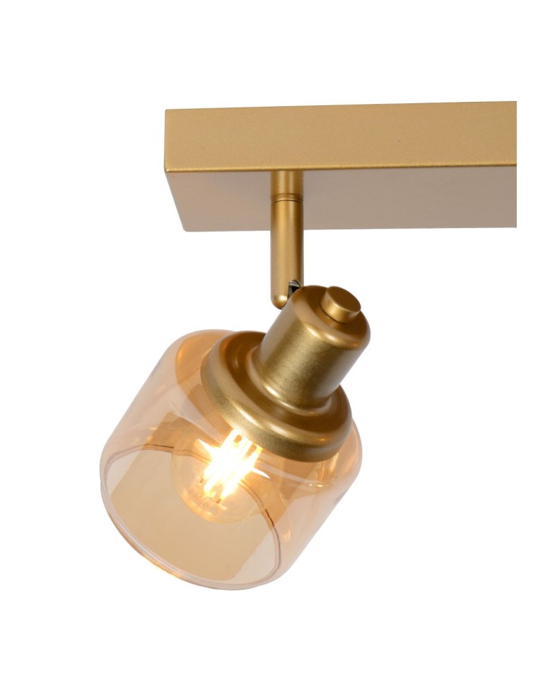 Adjustable ceiling lamps - spots - Lucide BJORN Spotlight Ceiling E14 2x40W Gold Matte/Brass 77979/02/02 - product kolory-swiatla.pl 6
