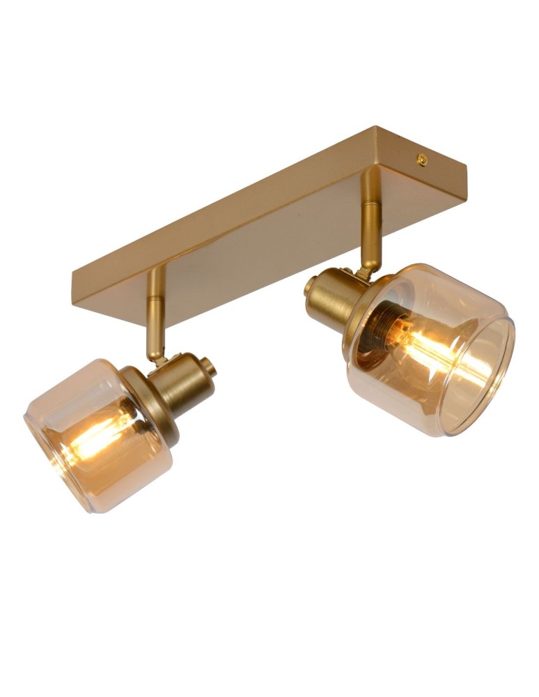 Adjustable ceiling lamps - spots - Lucide BJORN Spotlight Ceiling E14 2x40W Gold Matte/Brass 77979/02/02 - product kolory-swiatla.pl 7