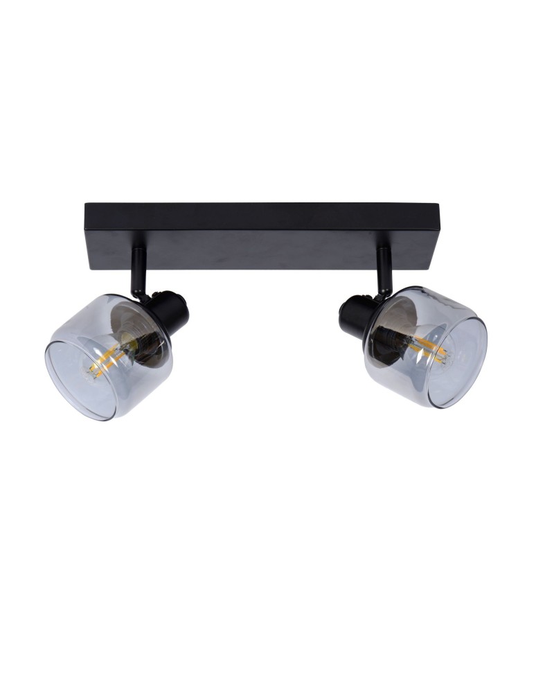 Adjustable ceiling lamps - spots - Lucide BJORN Spotlight Ceiling E14 2x40W Black/Grey 77979/02/30 - product kolory-swiatla.pl 2