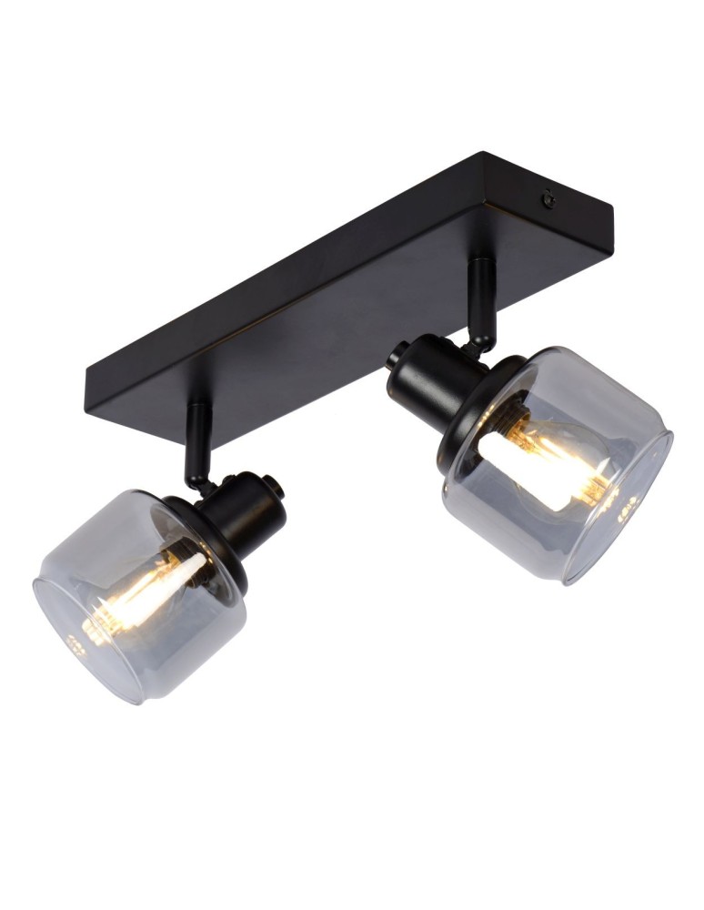 Adjustable ceiling lamps - spots - Lucide BJORN Spotlight Ceiling E14 2x40W Black/Grey 77979/02/30 - product kolory-swiatla.pl 7