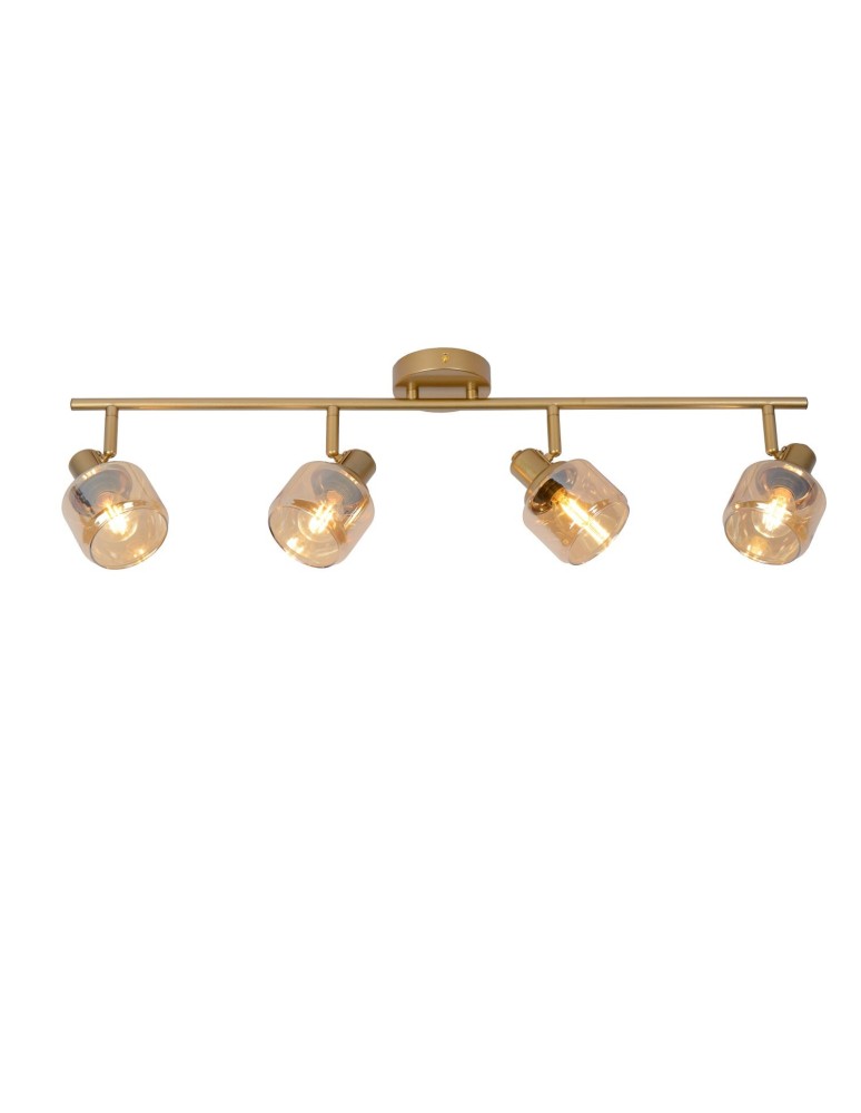 Adjustable ceiling lamps - spots - Lucide BJORN Reflector Ceiling E14 4x40W Gold Matte/Brass 77979/04/02 - product kolory-swiatla.pl 1