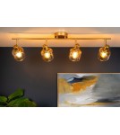 Adjustable ceiling lamps - spots - Lucide BJORN Reflector Ceiling E14 4x40W Gold Matte/Brass 77979/04/02 - product 3