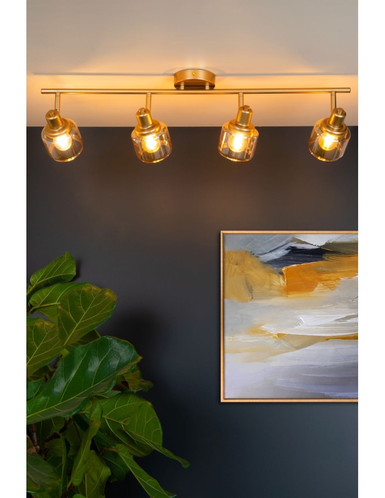 Adjustable ceiling lamps - spots - Lucide BJORN Reflector Ceiling E14 4x40W Gold Matte/Brass 77979/04/02 - product kolory-swiatla.pl 4