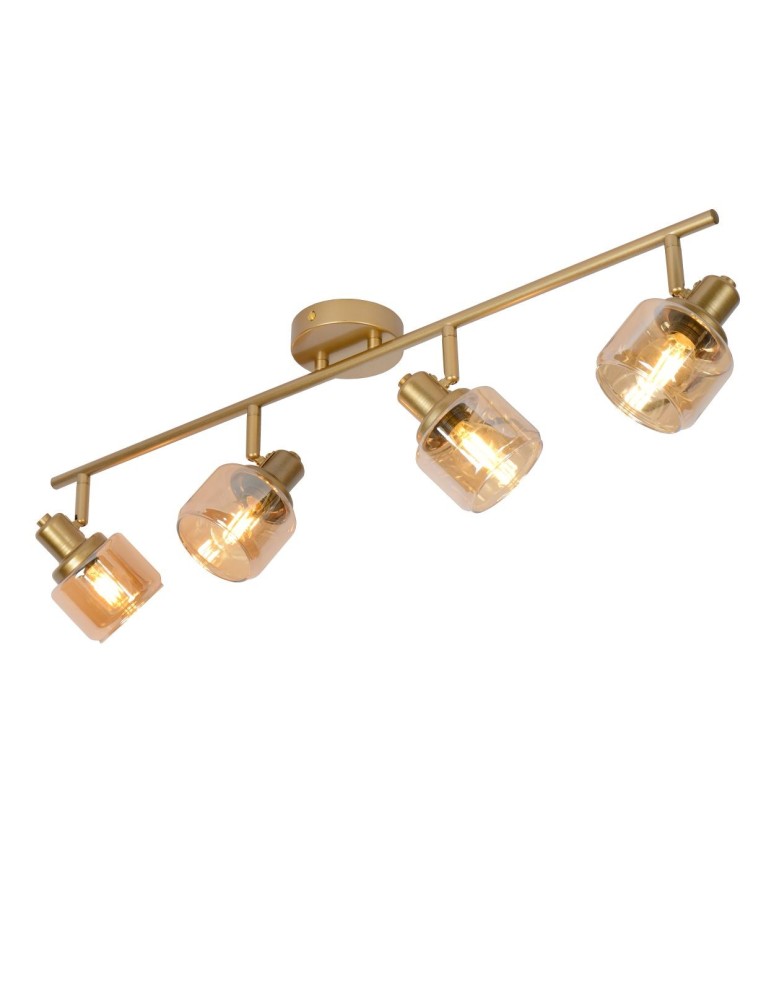 Adjustable ceiling lamps - spots - Lucide BJORN Reflector Ceiling E14 4x40W Gold Matte/Brass 77979/04/02 - product kolory-swiatla.pl 7