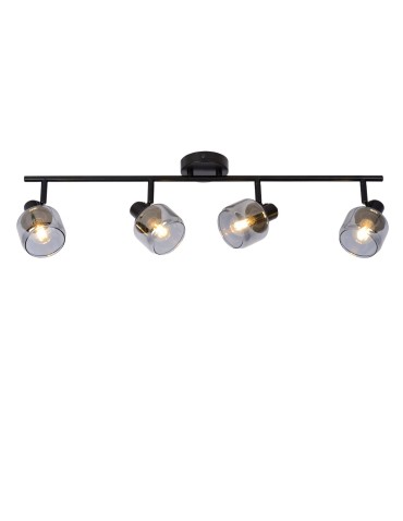 Lucide BJORN Spotlight Ceiling E14 4x40W Black/Grey 77979/04/30