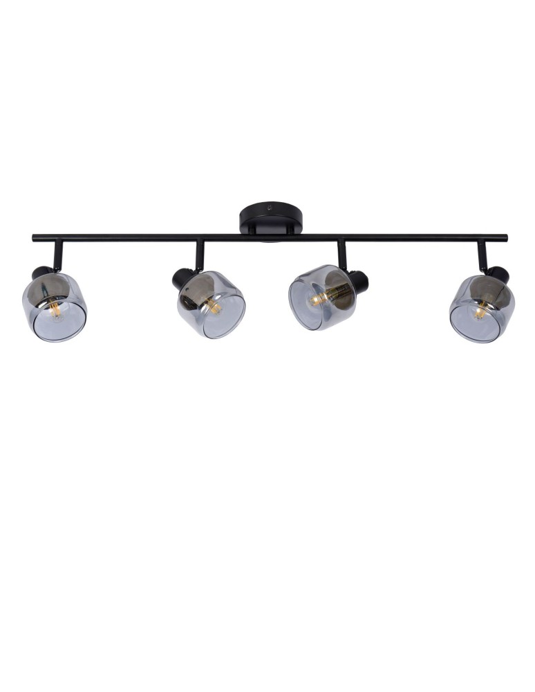 Adjustable ceiling lamps - spots - Lucide BJORN Spotlight Ceiling E14 4x40W Black/Grey 77979/04/30 - product kolory-swiatla.pl 2