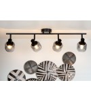 Adjustable ceiling lamps - spots - Lucide BJORN Spotlight Ceiling E14 4x40W Black/Grey 77979/04/30 - product 3