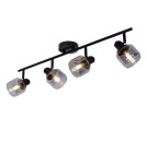 Adjustable ceiling lamps - spots - Lucide BJORN Spotlight Ceiling E14 4x40W Black/Grey 77979/04/30 - product 7