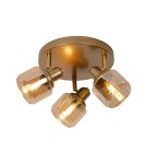 Adjustable ceiling lamps - spots - Lucide BJORN Spotlight Ceiling E14 3x40W Gold Matte/Brass 77979/13/02 - product 1