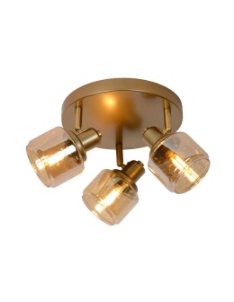 Lucide BJORN Spotlight Ceiling E14 3x40W Gold Matte/Brass 77979/13/02