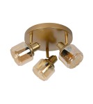 Adjustable ceiling lamps - spots - Lucide BJORN Spotlight Ceiling E14 3x40W Gold Matte/Brass 77979/13/02 - product 2