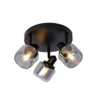 Adjustable ceiling lamps - spots - Lucide BJORN Spotlight Ceiling E14 3x40W Black/Grey 77979/13/30 - product 1