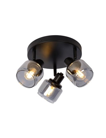 Lucide BJORN Spotlight Ceiling E14 3x40W Black/Grey 77979/13/30