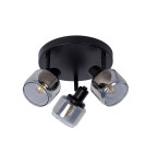 Adjustable ceiling lamps - spots - Lucide BJORN Spotlight Ceiling E14 3x40W Black/Grey 77979/13/30 - product 2