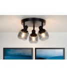 Adjustable ceiling lamps - spots - Lucide BJORN Spotlight Ceiling E14 3x40W Black/Grey 77979/13/30 - product 3