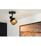 Wall lamps - Lucide RAFA Wall Reflector E14 1x40W Black/Matte Gold/Brass 77980/01/30 - product 3