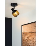 Wall lamps - Lucide RAFA Wall Reflector E14 1x40W Black/Matte Gold/Brass 77980/01/30 - product 4