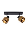 Lucide RAFA Spotlight Ceiling E14 2x40W Black/Matte Gold/Brass 77980/02/30