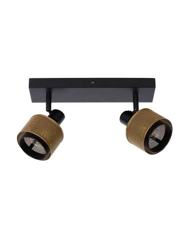 Lucide RAFA Spotlight Ceiling E14 2x40W Black/Matte Gold/Brass 77980/02/30 - product 2