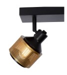 Adjustable ceiling lamps - spots - Lucide RAFA Spotlight Ceiling E14 2x40W Black/Matte Gold/Brass 77980/02/30 - product 6