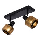Adjustable ceiling lamps - spots - Lucide RAFA Spotlight Ceiling E14 2x40W Black/Matte Gold/Brass 77980/02/30 - product 7