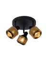 Lucide RAFA Spotlight Ceiling E14 3x40W Black/Matte Gold/Brass 77980/13/30