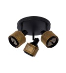 Adjustable ceiling lamps - spots - Lucide RAFA Spotlight Ceiling E14 3x40W Black/Matte Gold/Brass 77980/13/30 - product 2