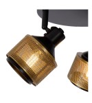 Adjustable ceiling lamps - spots - Lucide RAFA Spotlight Ceiling E14 3x40W Black/Matte Gold/Brass 77980/13/30 - product 5