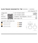 Magnetic rail lamps - Azzardo ELIN TRACK MAGNETIC LED 7W 850lm 3000K Black AZ4630 - product 6