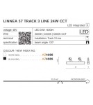 Lamps for 3-phase busbars - Azzardo LINNEA 57 TRACK 3 LINE CCT 24W 1400lm 3000K/4000K/5000K White Reflector for busbar 3F AZ4566 - product 4